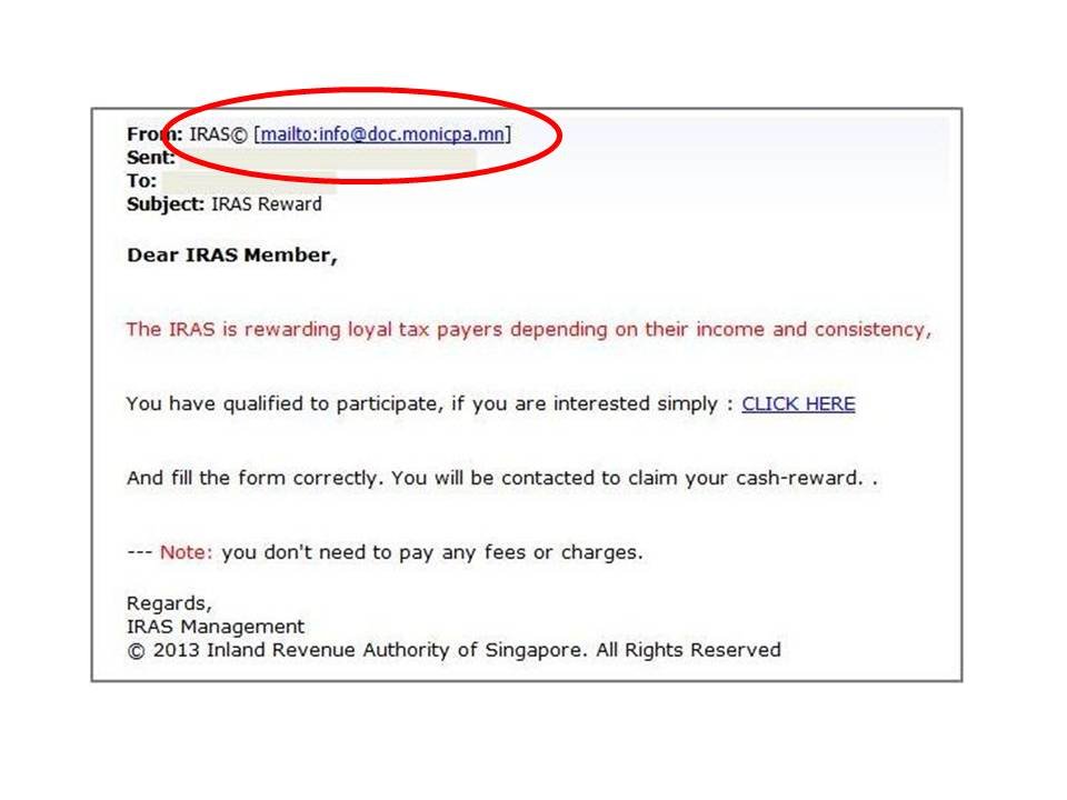 Iras Advisory On Scam Fraudulent Activities