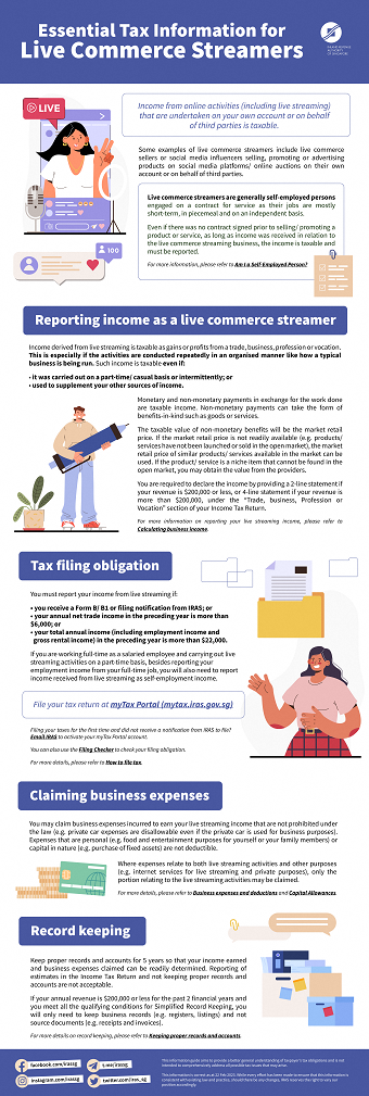Learn about the tax obligations of live commerce streamers