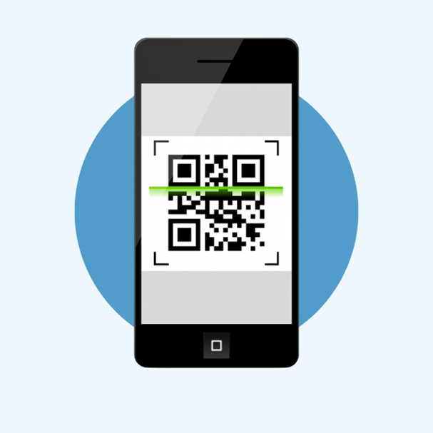 Generated QR code in a mobile banking application