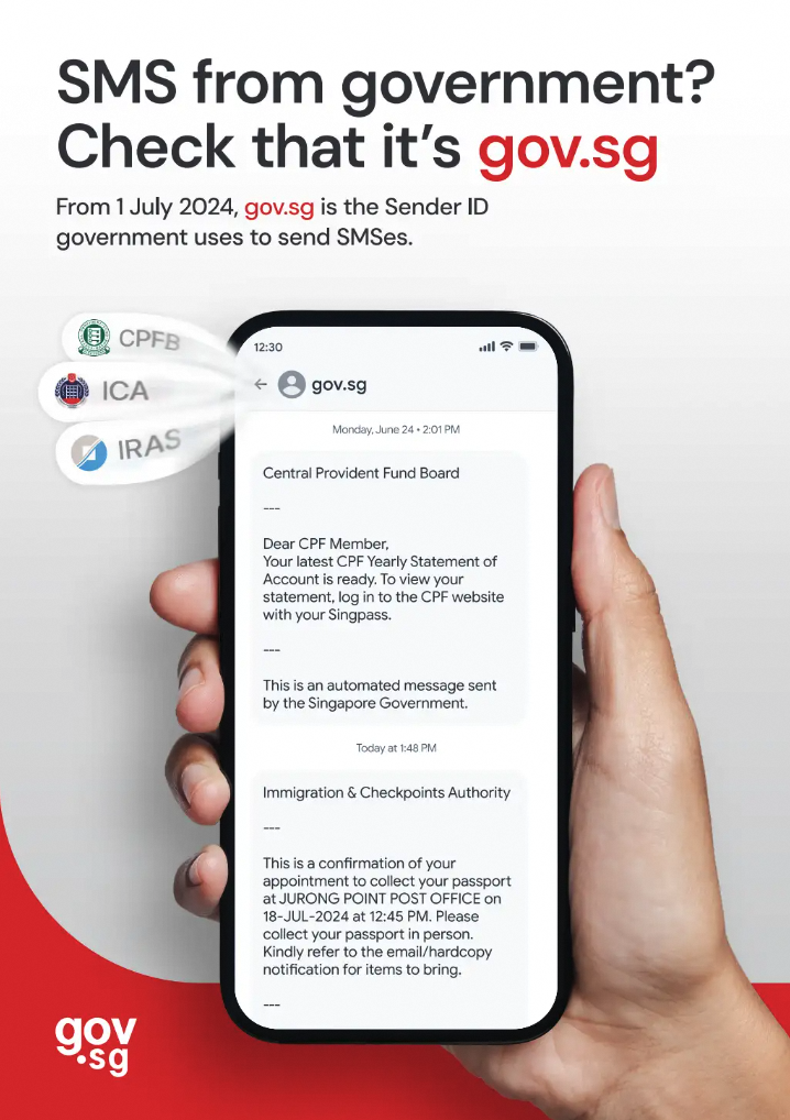Visual of gov.sg SMS Sender ID