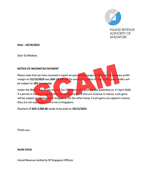 Notice of Income Tax Payment Screenshot_2Jan2024 Notice of Income Tax Payment Screenshot