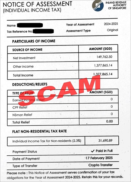 Screenshot NOA Crypto Transfer Payment_27Jun2025 Screenshot of Crypto Transfer Payment NOA