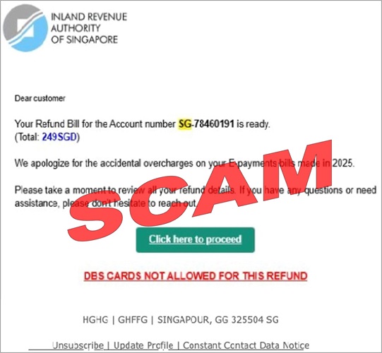 Screenshot of tax refund bill_19Sep2025 Screenshot of tax refund bill scam