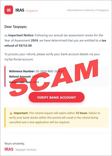 Tax Refund Notice - Action Required Scam_25Feb2026 Screenshot of Tax Refund Notice - Action Required Scam