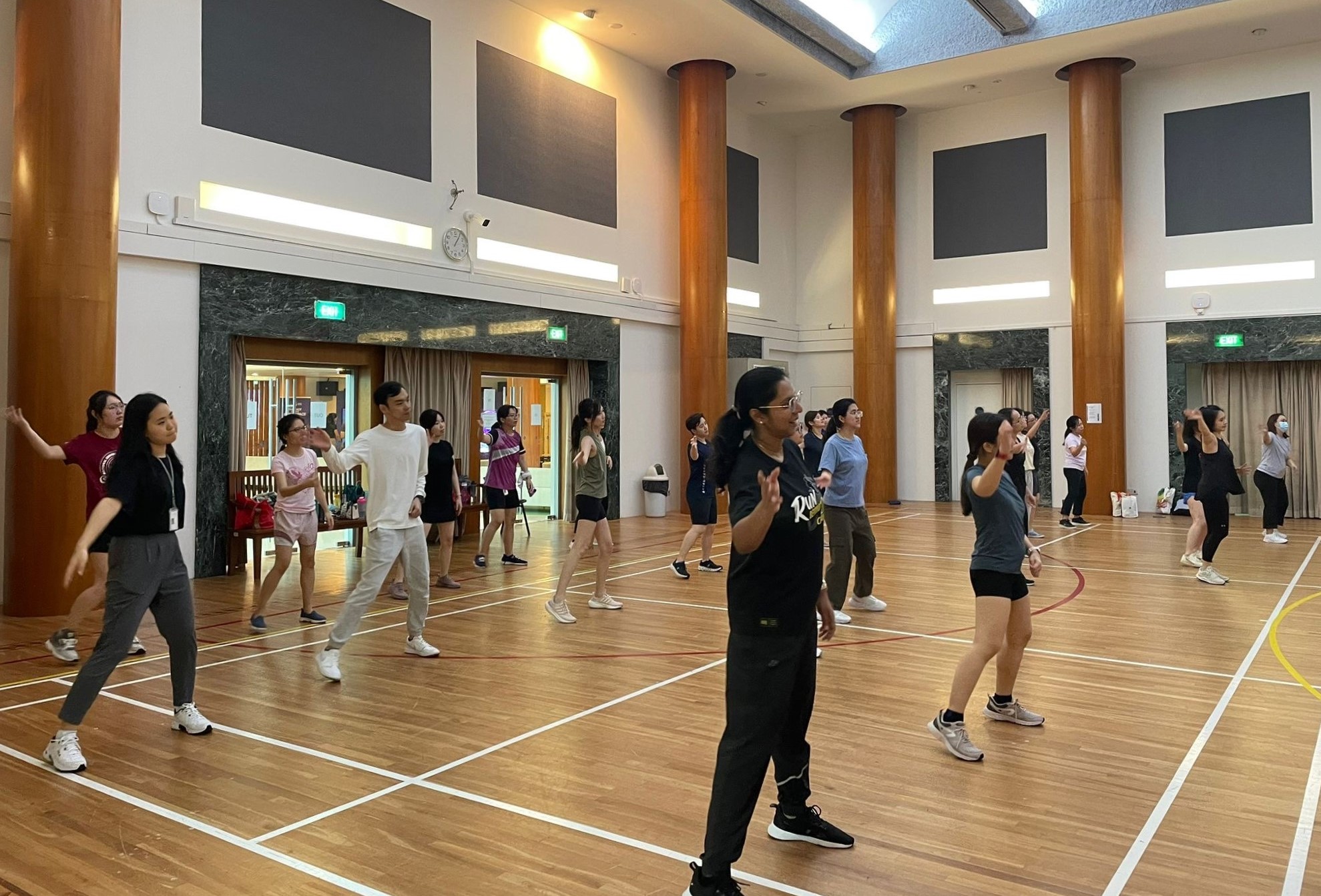 IRAS staff enjoy a lunchtime KpopX Fitness workout, seamlessly blending exercise and wellness into their workday routine.