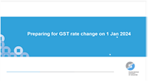 Preparing for GST rate change on 1 Jan 2024
