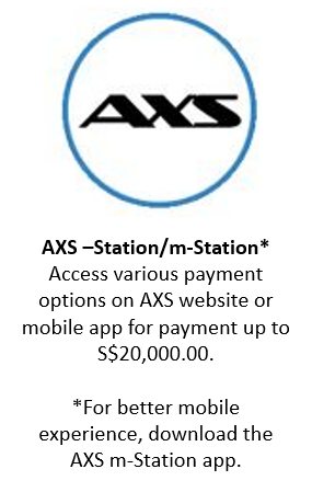 Select AXS payment option at Pay Taxes page