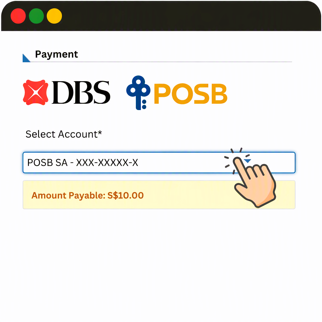 Select DBS/POSB bank account at DBS/POSB iBanking