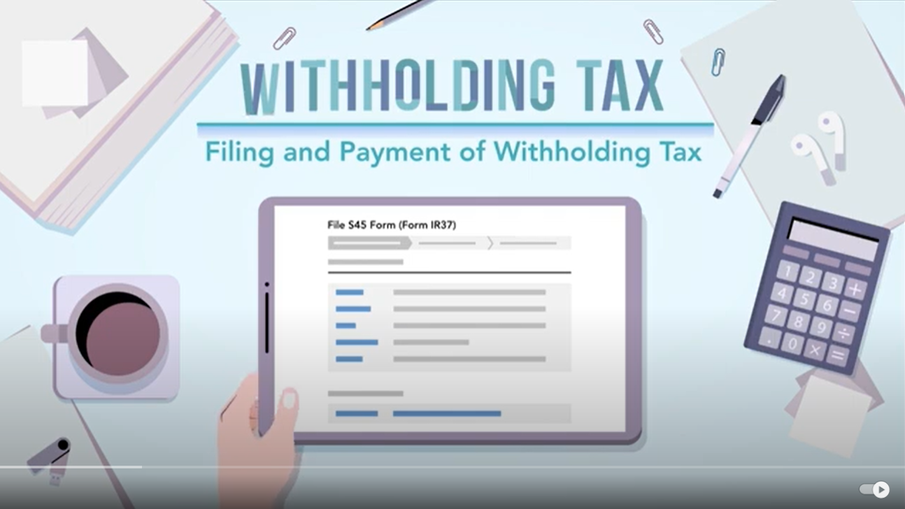 e-Learning video on Filing and Payment of Withholding Tax