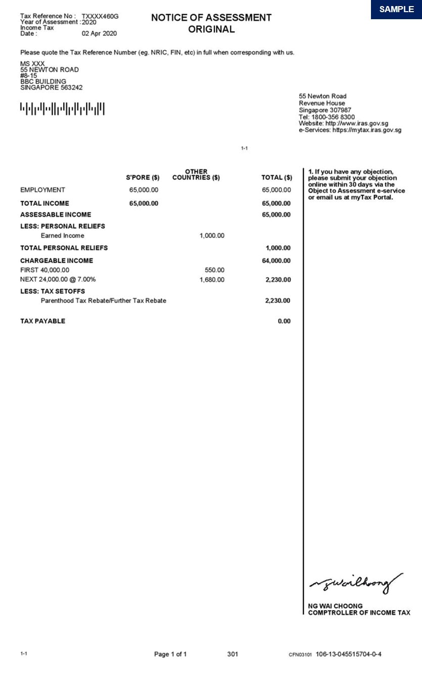 Annex A_Original Individual Income Tax NOA