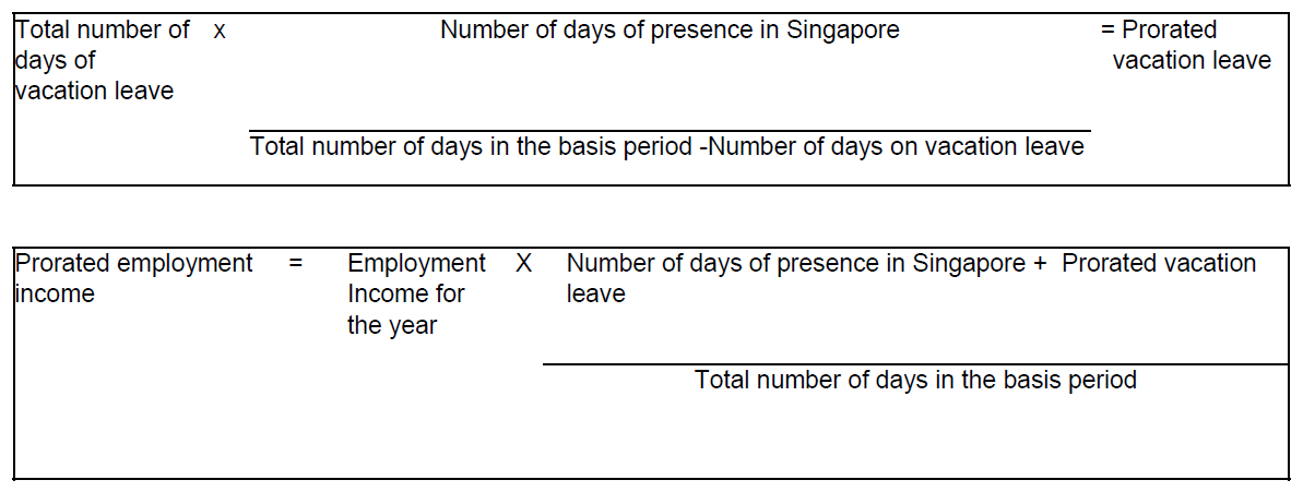 Apportionment of vacation leave and employment income