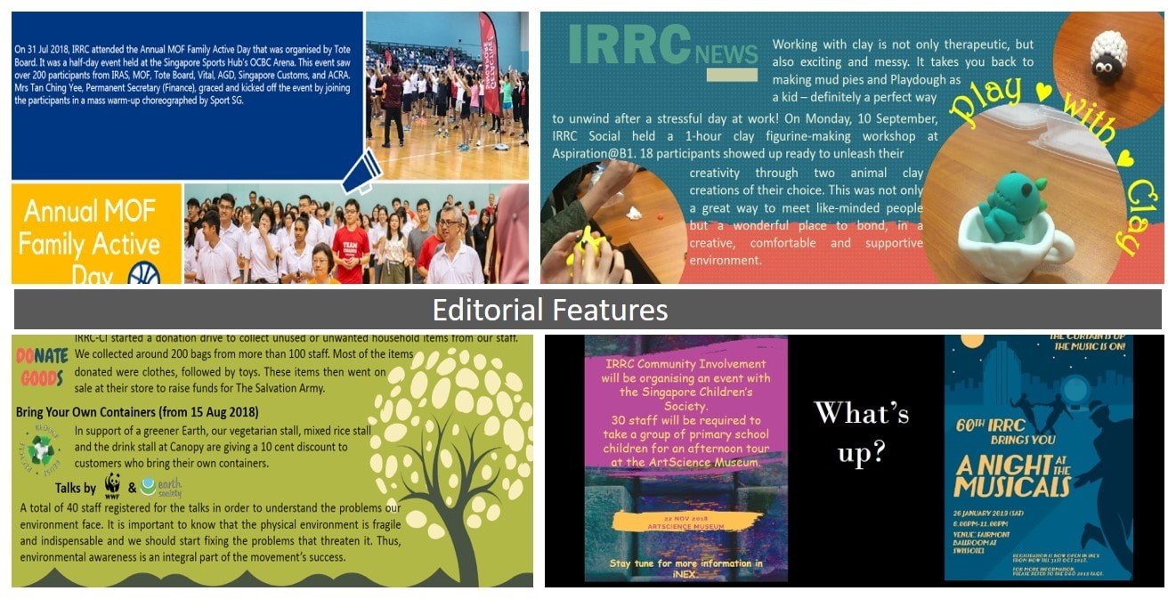 Samples of editorial features done by the IRRC Editorial Committee