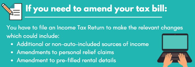 If you need to amend your tax bill